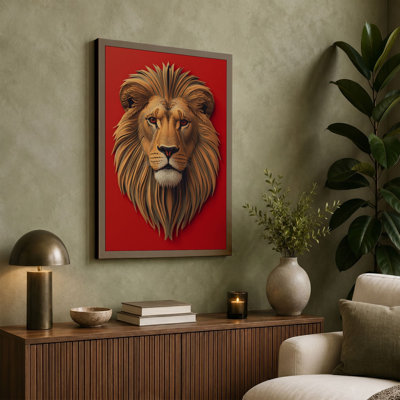 Noble Lion Boho - Wrapped Canvas
