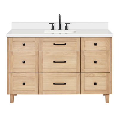 ARIEL Monroe Single Sink Bathroom Vanity with Quartz Top