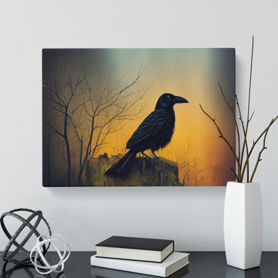 An Artsy Crow Bird - Wrapped Canvas Print