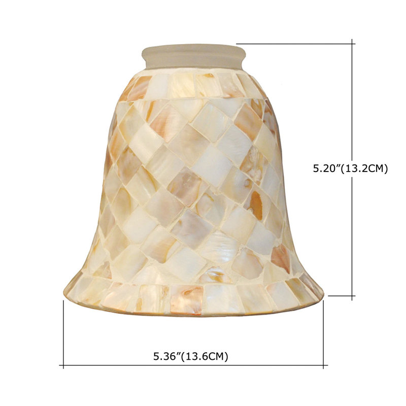 5.2"H Mosaic Style Pendant Glass Shade in Champagne Finish
