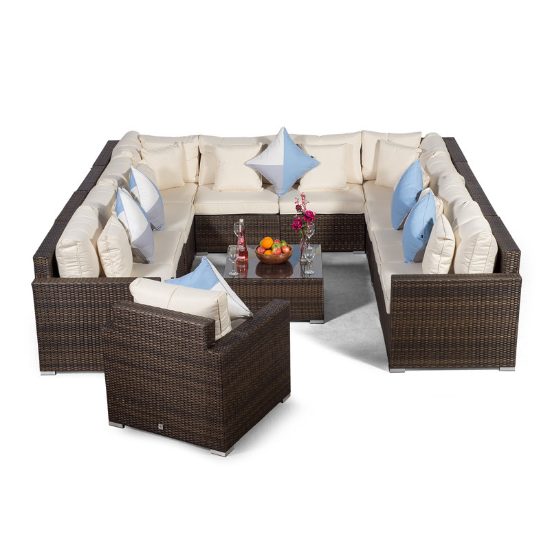 Yancey 5 Seater Rattan Corner Sofa Set