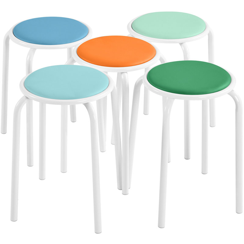 Tabouret d'appoint Katheryn, Bleu, vert, orange