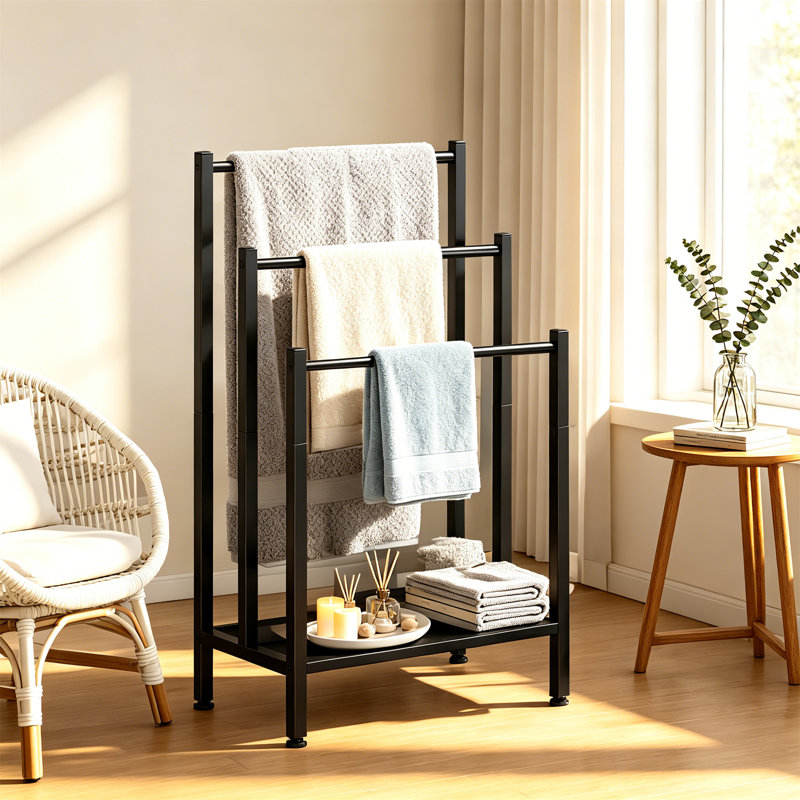 43.6 cm L Towel Rack, Black