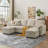 Aribold Corduroy L-Shaped Sectional Sofa-383722102
