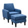 Berrilee Upholstered Armchair with Ottoman