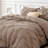 Bedsure Queen Burgundy Pintuck Bed-in-a-Bag - Brown Pinch Pleat Comforter Set with Sheets, Pillowcases & Shams (Set of 7)-105523225-105523204