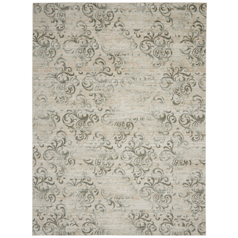 Tapis blanc rétro Alana, Rectangle 9 pi x 12 pi