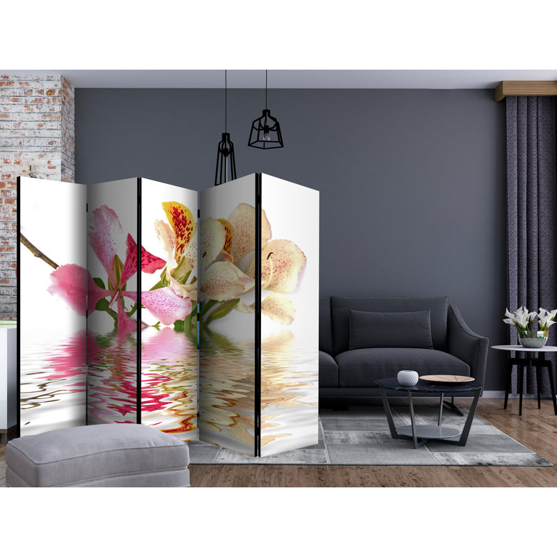 Stevenage 225cm W x 172cm H 5 - Panel Solid Wood Folding Room Divider