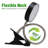 Black Plug-in LED Clip-On Desk Lamp with 5ft Cord, 360° Adjustable Gooseneck, 4000K Cool White, ETL Certified