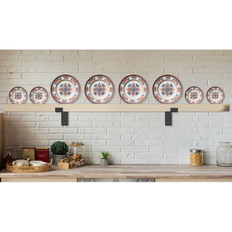 Rayne Plate Display Shelves, 66 x 3 x 2, Raw