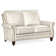 Reddish Leather Loveseat