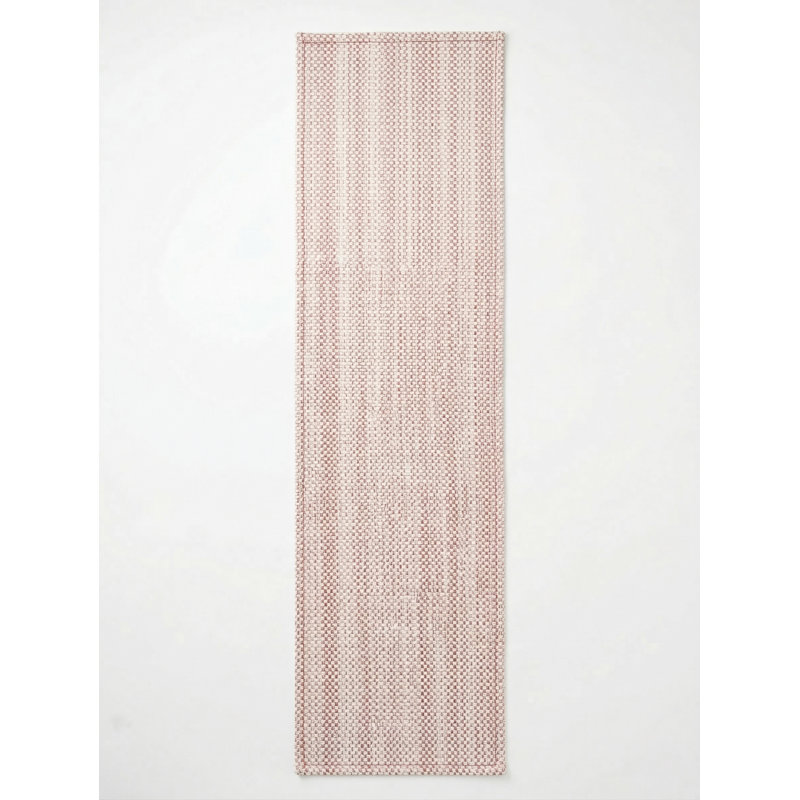 Chemin de table intérieur poli rose Shoreline Grid 14 x 72 po, Polished Pink