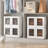 Stackable Collapsible Plastic Storage Bins with Lids – 150 QT Closet Organizers with Doors, 19” L x 12.2” W-1695074807
