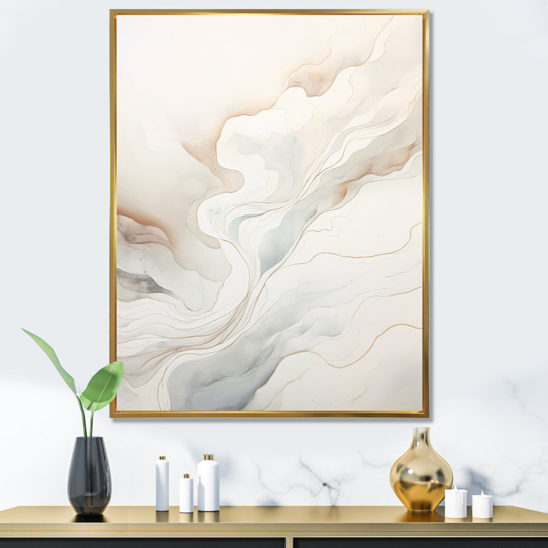 Rivières, résonances et rêves - art mural en marbre, salon, Cadre photo noir, H 32 po x l 24 po