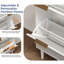 Armoire à chaussures 3 tiroirs avec grille supérieure, panneaux de porte en panneau de fibres à densité moyenne thermoformés, coutures et poignées de porte dorées champagne, pieds en bois massif conique-792004893