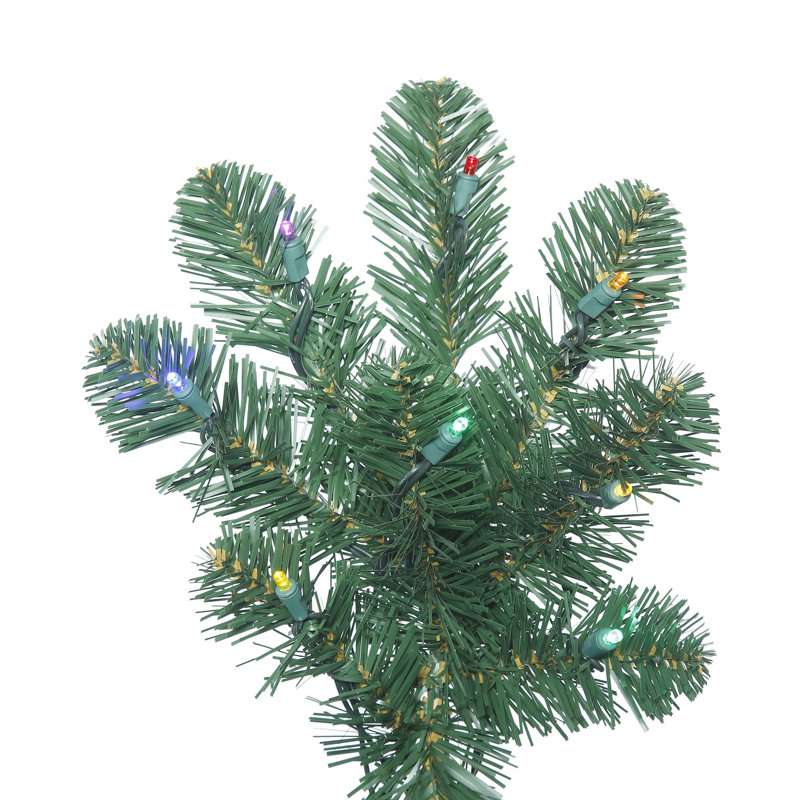 Oregon Green Fir Artificial Christmas Tree with Stand, 9.5' H, Multi-colored LED