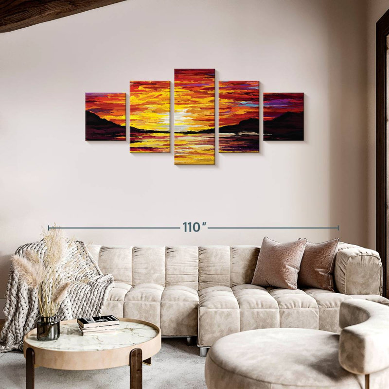 Acrylique Haleyville Sunset, H 36 po x l 80 po