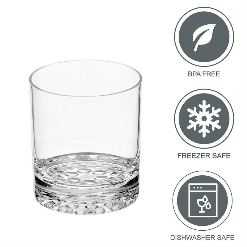 Franciousha 12 oz. Acrylic Wine Glass Set