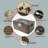 32"W x 15"H Polyresin 2-Piece Propane Wicker Fire Pit Table set with Gas Tank Holder and Lid