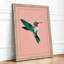 Emerald Hummingbird Modern - Framed Print-723168013-723168014