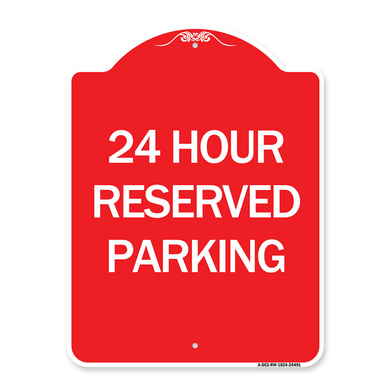 Enseigne Signmission Designer Series - 20 minutes de stationnement pour les véhicules de service et de livraison seulement / 24492