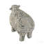 Figurine de mouton en magnésium 45,7 x 24,1 x 35,6 cm (18 x 9,5 x 14 pouces) avec finition blanche et grise patinée, décor de jardin vintage-95526955