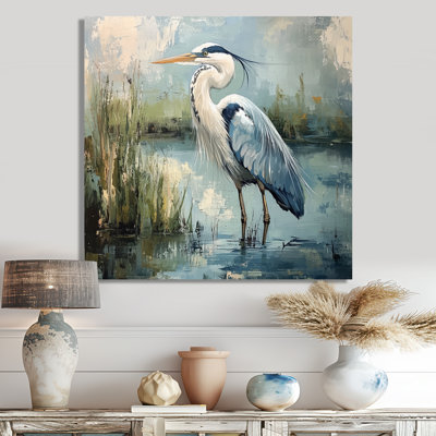 Austinn Heron At The Farm Pond I - heron Wall Art