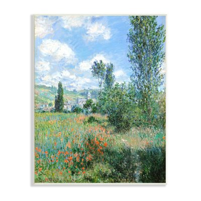 " Classic Field Flowers Rural Impressionist Painting " by Lettered And Lined Painting Print