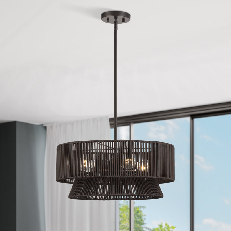 Lustre suspendu 4 lumières Aurea, Bronze, Brun