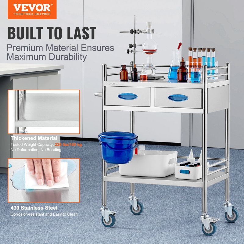 Chariot de laboratoire H 33,66 x l 25,83