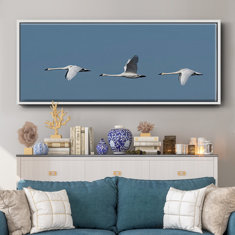 Wing Up Wing down- Framed Canvas, 20" H x 50" W