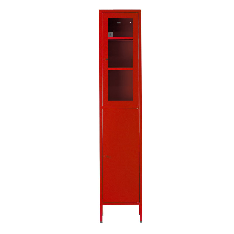 Armoire de rangement à 4 tablettes Decimus, Rouge