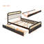 Grand lit plateforme avec lit gigogne et conception confortable