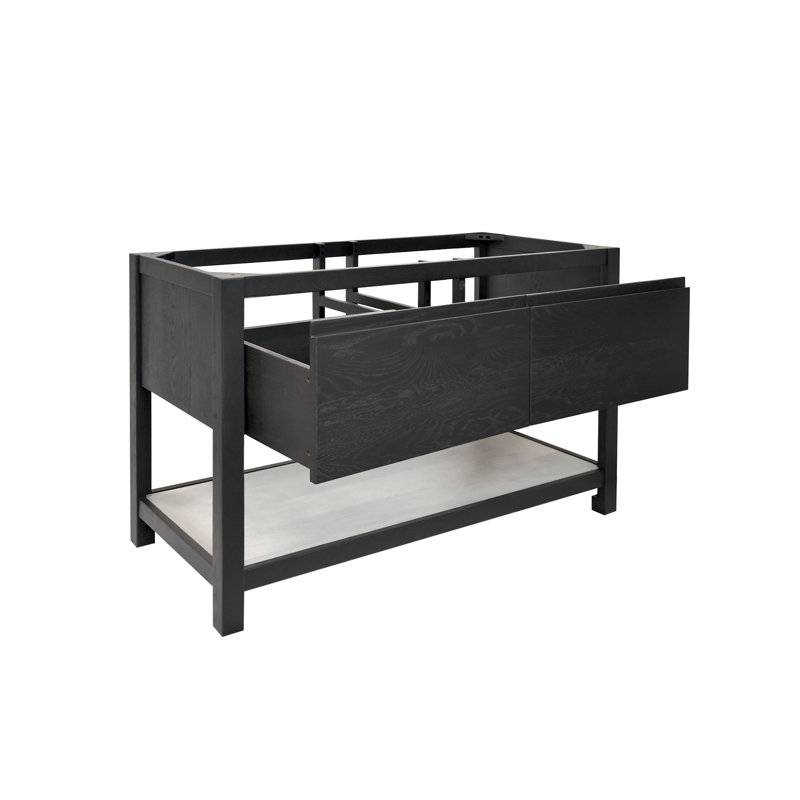 Solace 48" Single Bathroom Vanity Base Only, Midnight Oak/Ash