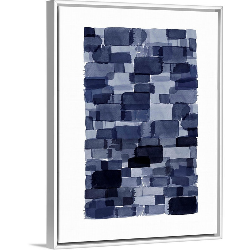 Impression de peinture sur toile, "bloc bleu marine Watercolor" par Urban Epiphany, H 18 po x l 14 po x P 1,75 po