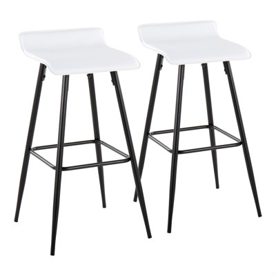 30" Contemporary Fixed-Height Bar Stool - Set Of 2
