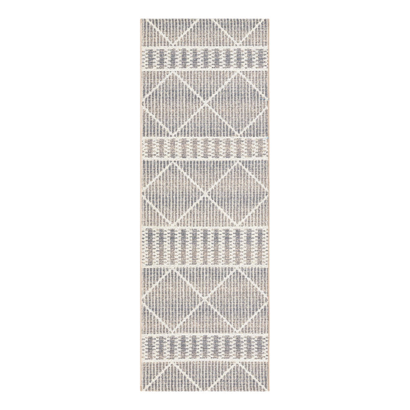 Azed Washable Striped Indoor / Outdoor Rug, Runner 2' x 6'