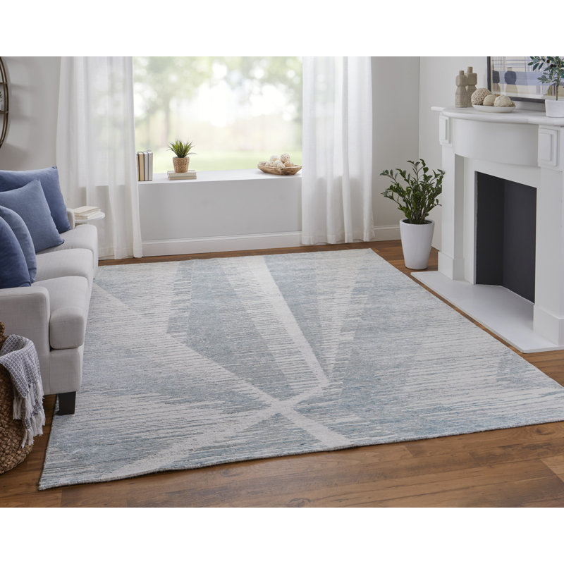 Brighton Modern Abstract, Area Rug, Rectangle 11'6" x 15', Mint/Ivory