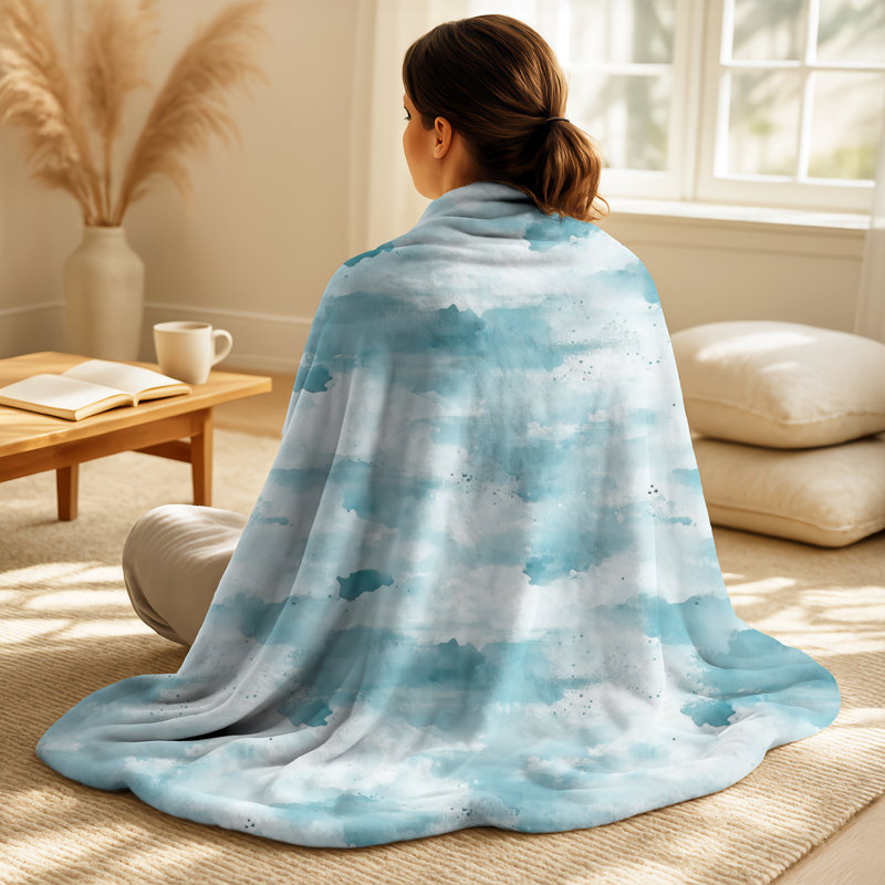 Coussin Shoreline Soft - Blue Abstract