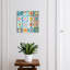 Key box, Opens to the left, 30x30x5, White, A colorful geometric mosaic full of energy, 
