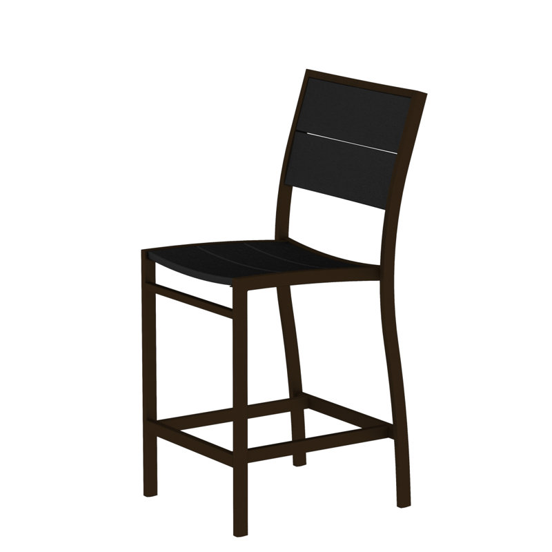 Chaise d'appoint POLYWOOD Surf City, Bronze texturé / Noir anthracite