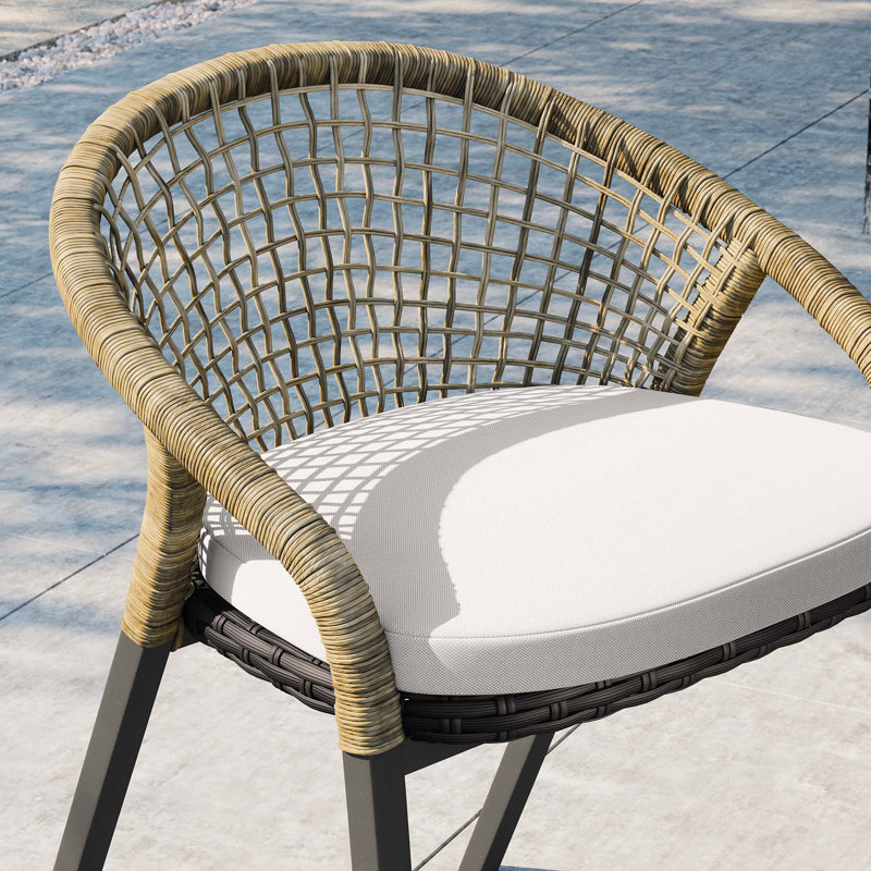 Chaises de salle à manger d'extérieur Meadow, Naturel / blanc