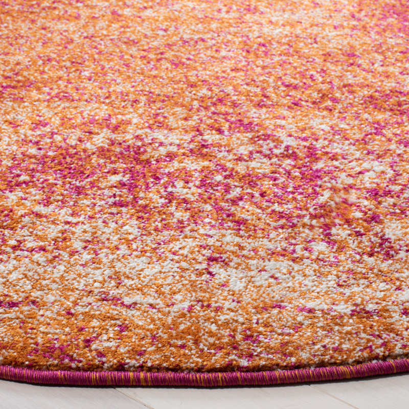 Casey-Marie Performance Abstract Rug, Round 6'7"