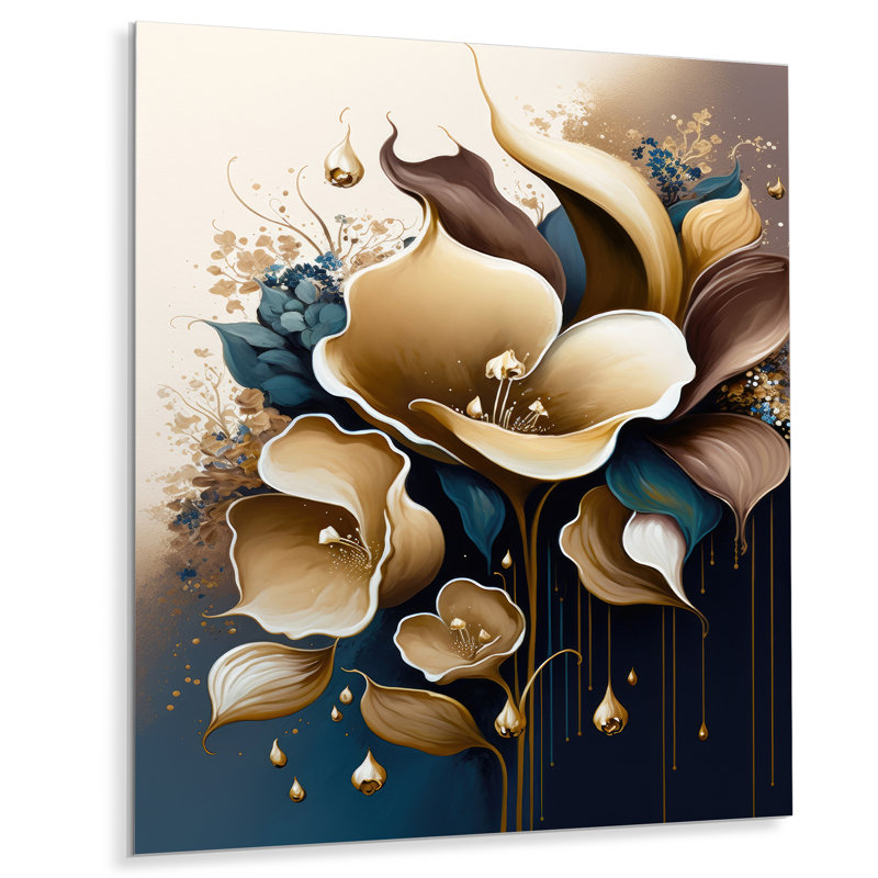 Plants & Flowers Wall Decor on Metal, 40" H x 30" W x 1" D