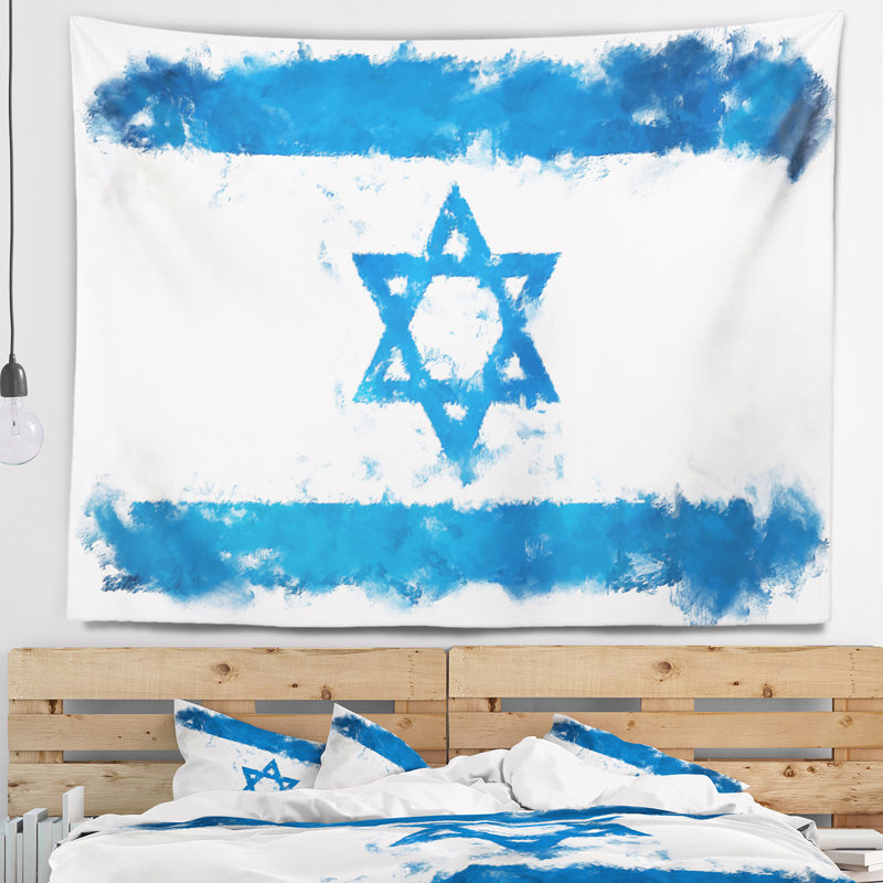 Drapeau de l'Israel, drapeau, illustration, tapisserie, H 32 po x l 39 po