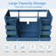 Base de meuble-lavabo 60 po avec 2 portes doubles à fermeture douce, 1 grand tiroir, 6 petits tiroirs et 2 petits compartiments de rangement rabattables (bleu)-544905686-544905687