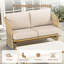 Causeuse en rotin PE pour 2 personnes avec table basse