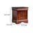 Ryla Nightstand, 2 Drawers, Cherry Brown Solid Wood, Bronze Drop Handles-100917539