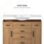 Meuble-lavabo 48 po. Armoire de rangement abondante - 2 portes à fermeture douce et 6 tiroirs-204160226