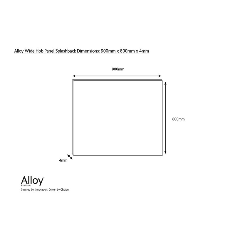 Brooklyn Concrete Aluminium Kitchen Hob Splashback, 80 cm x 90 cm